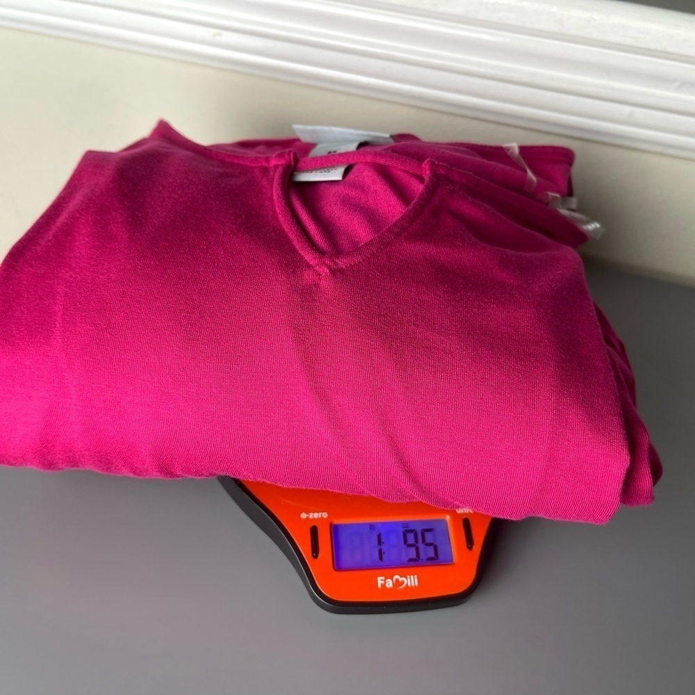 Catherines Jersey Maxi Pink Dress Size 2X Free & Easy With Pockets 3/4 Sleeves - Picture 9 of 13
